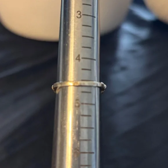 Vintage Sterling Silver Baltic Amber Ring Cognac Cabochon Size 4.5 - Picture 6 of 6